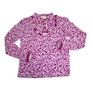 Matilda Jane Girls Long Sleeve Ruffle Floral Top 2 3879